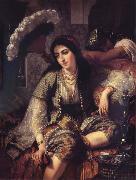 Ange Tissier Algerian Woman and her slave painting